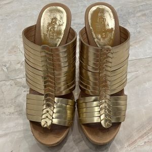 Coach Gold Wedges